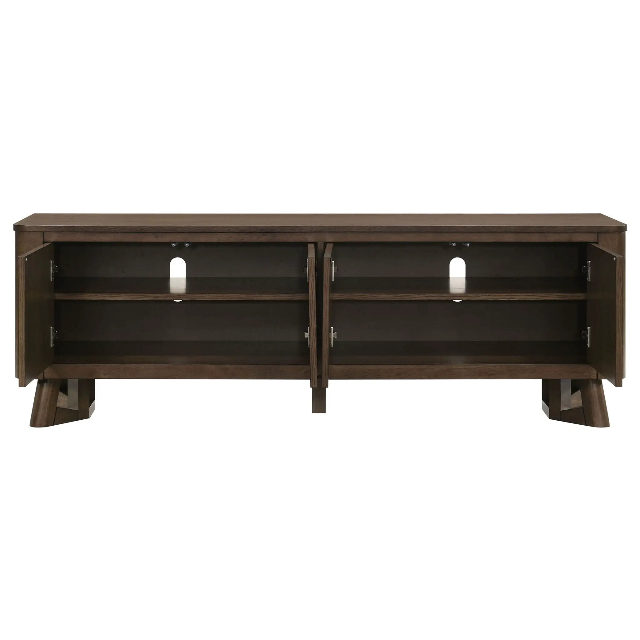Trotter 71-inch 4-Door Wood TV Stand Media Console Brown by Unique Piece Furniture
