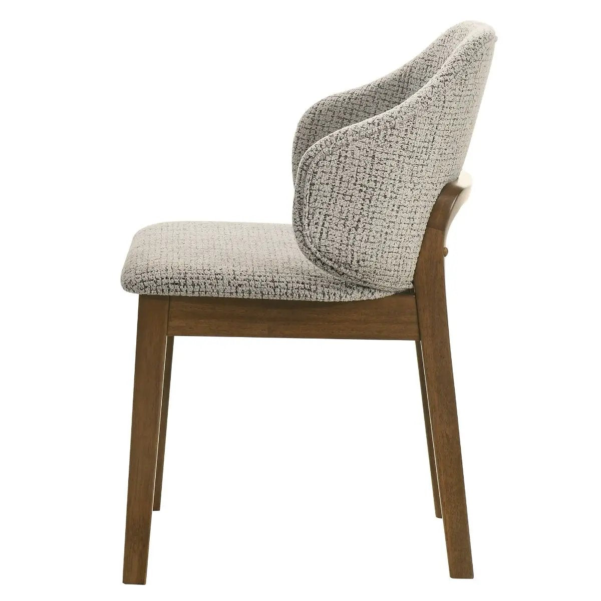 Oleia - Side Chair (Set of 2) - Chenille & Walnut by Unique Piece Furniture