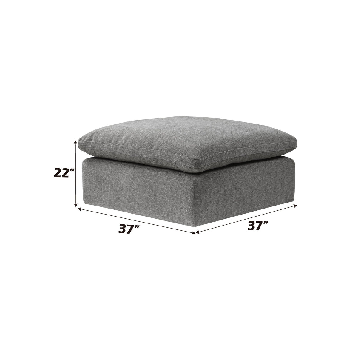 Naveen Modular Sectional With Ottoman - Modular Sofa Set with Ottoman - Beige or Dark Gray, photo 11 of 12