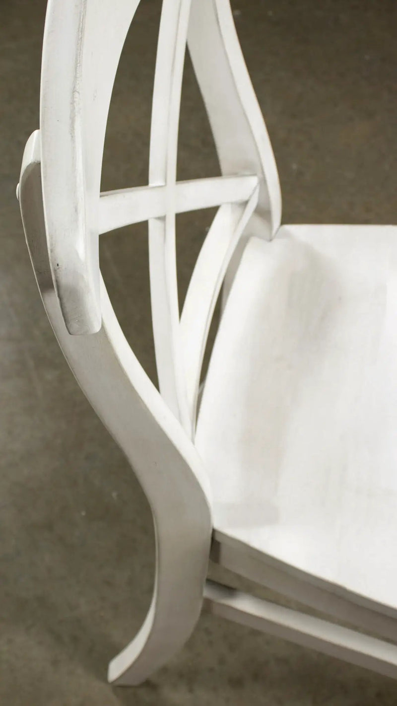 Harola - Cross-Back Dining Side Chairs In (Set of 2) - Smoky White by Unique Piece Furniture