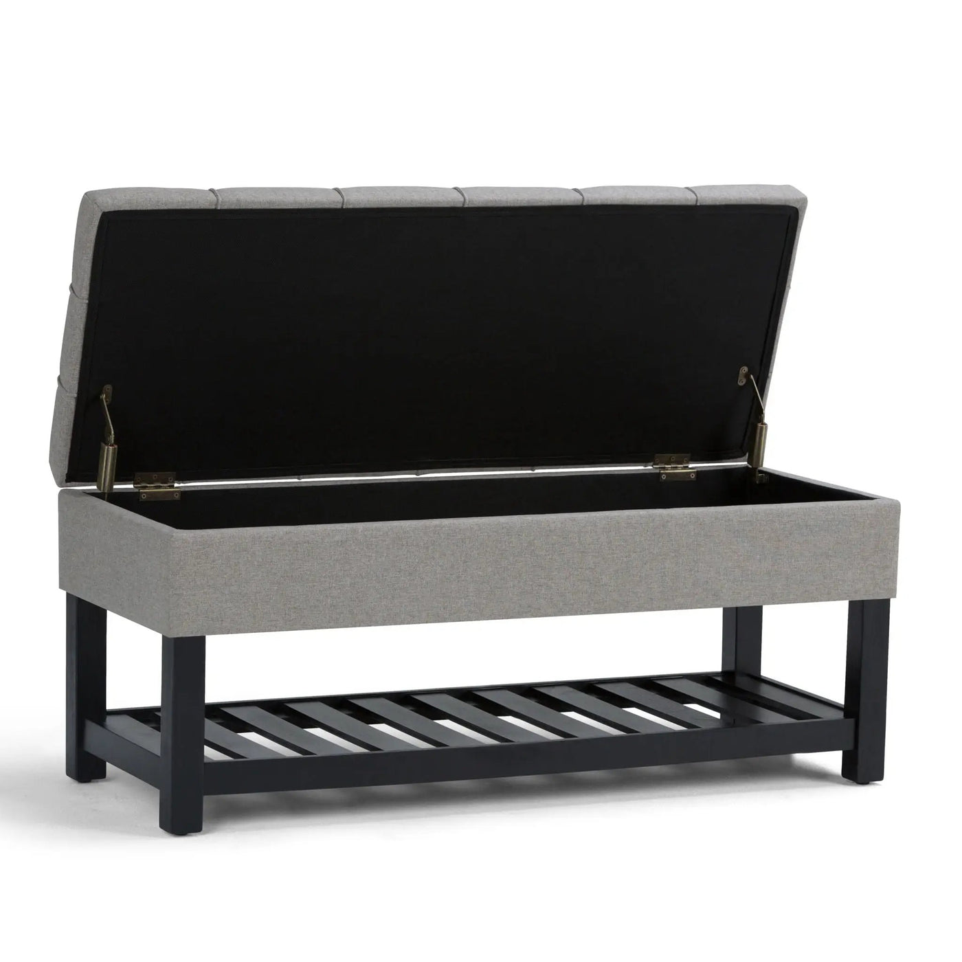 Saxon - Upholstered Transitional Storage Ottoman Bench by HouseOfZazla