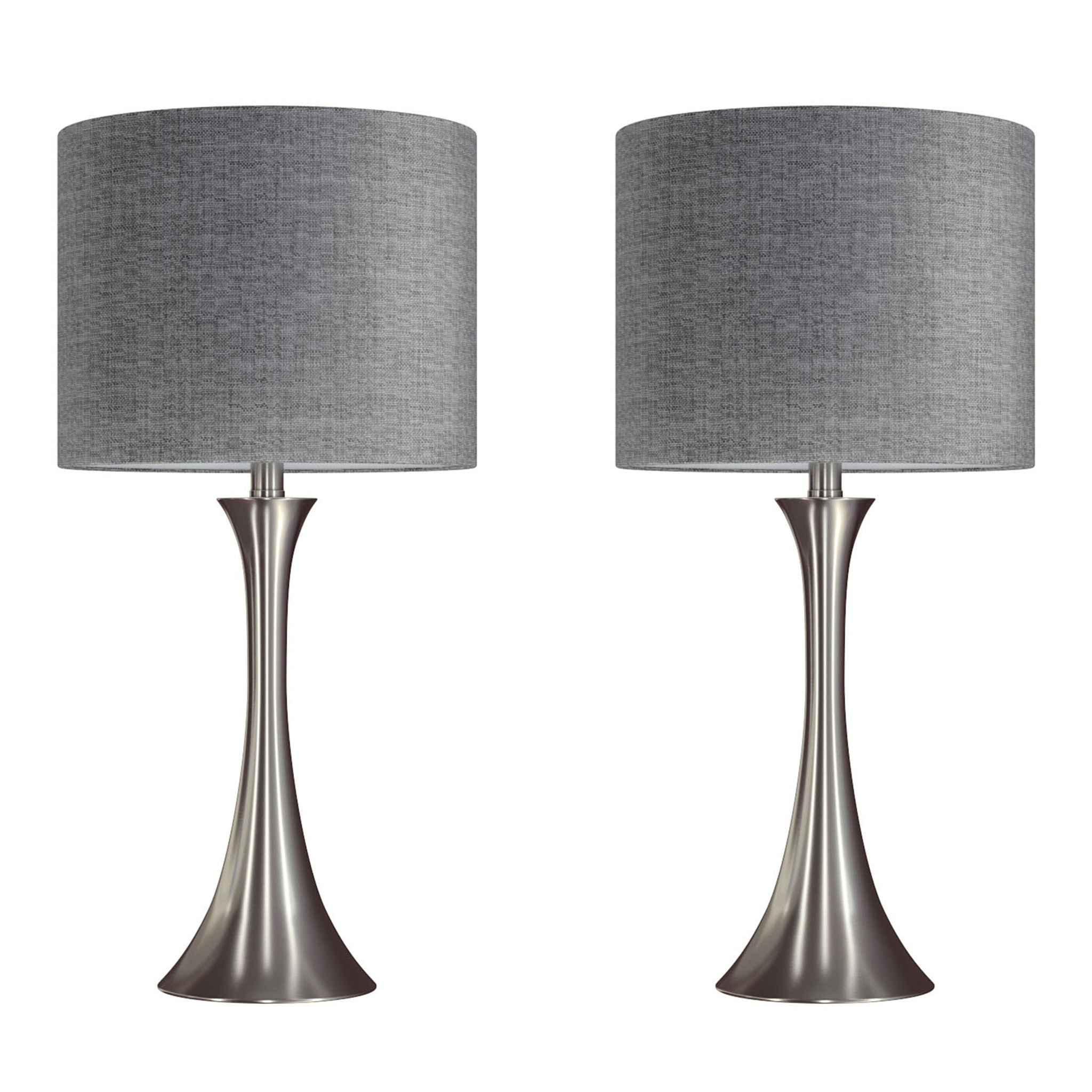 Lenuxe - Contemporary Semi Gloss Table Lamp (Set of 2) by HouseOfZazla