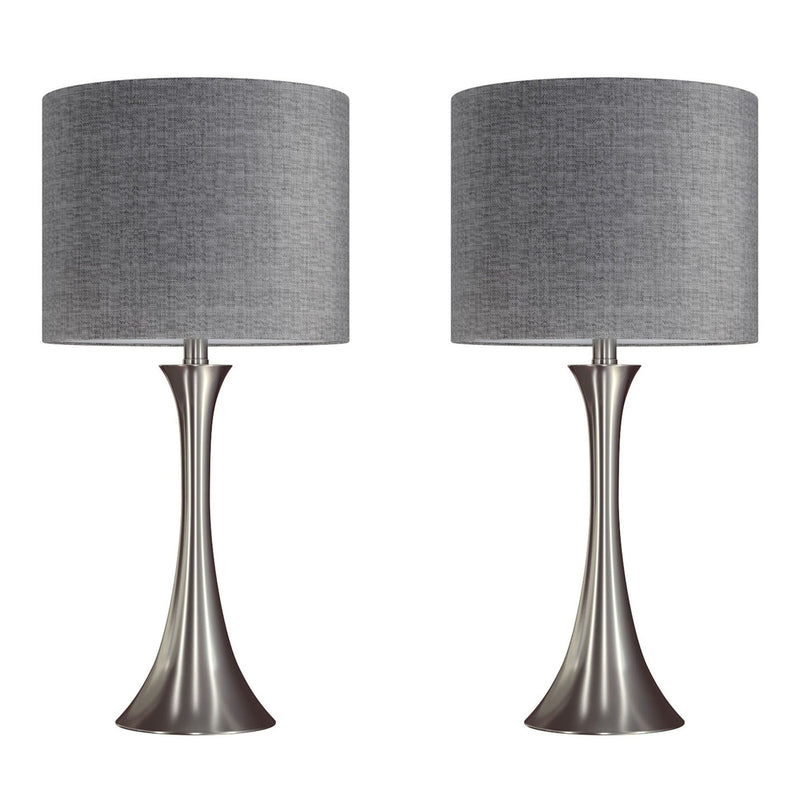 Lenuxe - Contemporary Semi Gloss Table Lamp (Set of 2) by HouseOfZazla
