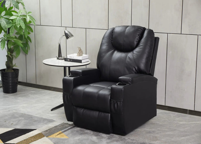 Modern Recliner Chair With Cup Holders, Remote Control by HouseOfZazla