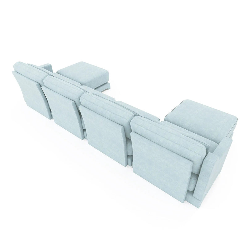 Stylish Sofa With Ottoman And Lumbar Pillows, Ergonomic Design by HouseOfZazla