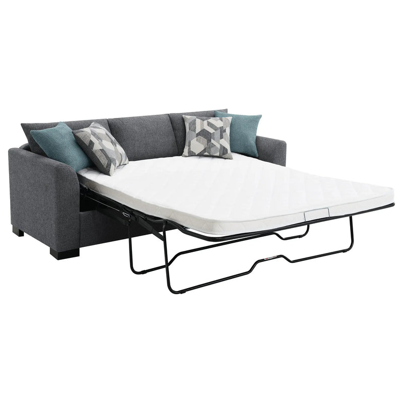 Storey Upholstered Sleeper Sectional Chaise Sofa Grey by Unique Piece Furniture