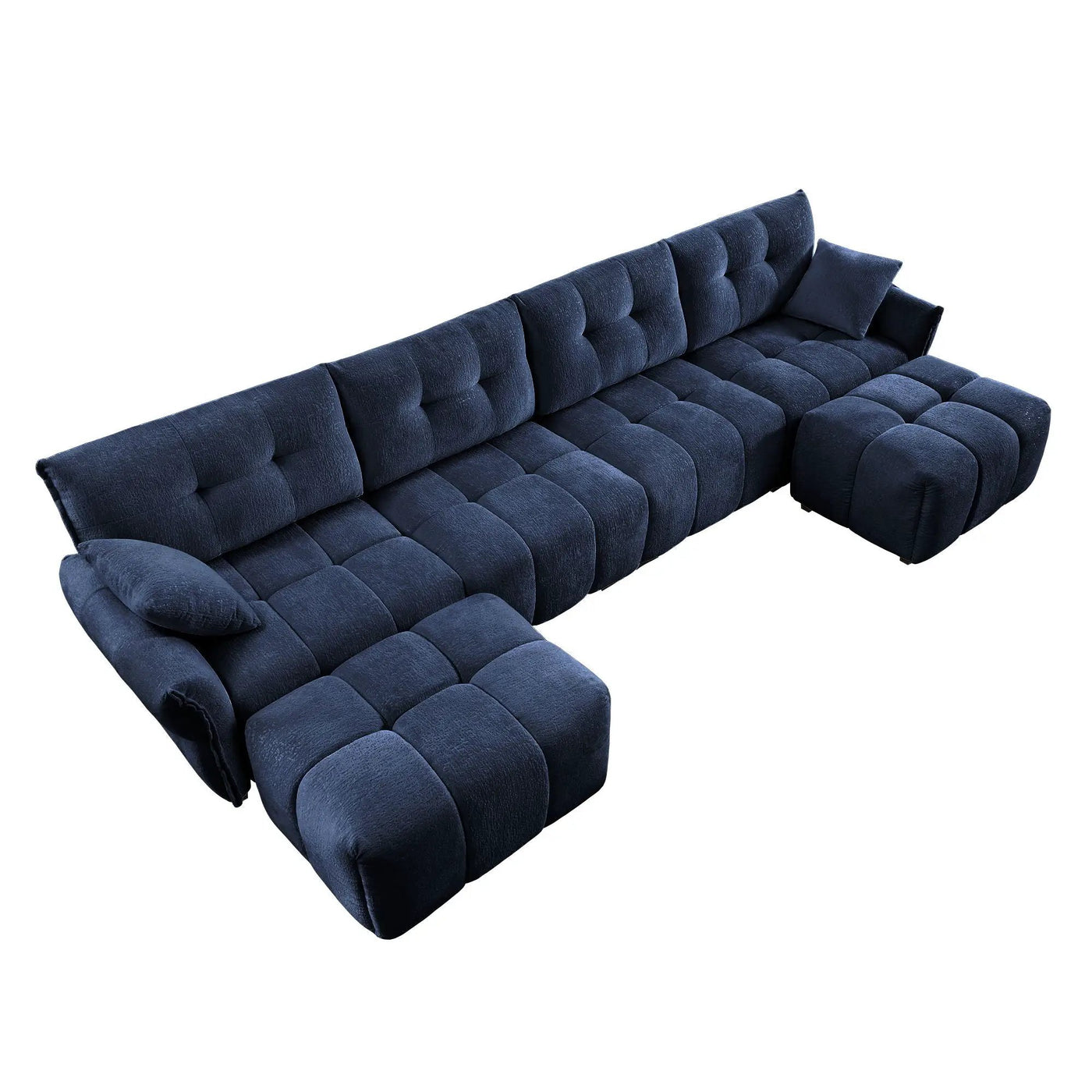 Sofa Set With Ottoman And Pillows, Textured, High Resilience Cushions by Unique Piece Furniture