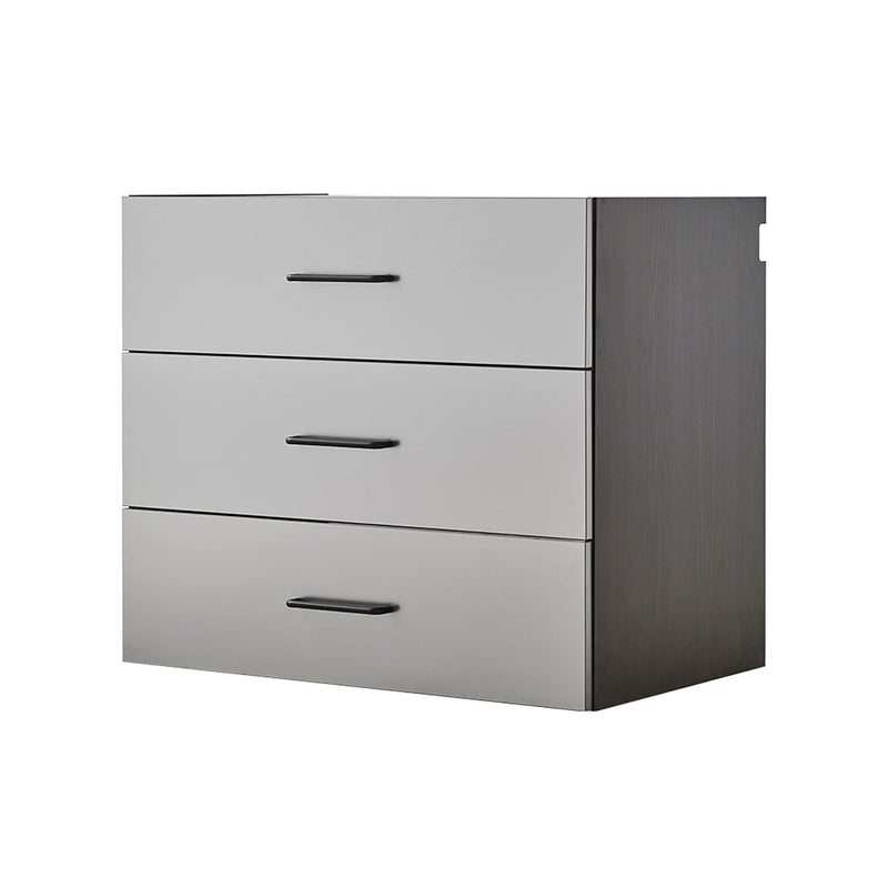Astro Series - Wall Mounted Base, Drawer Storage Cabinet With Soft Closing Features - Metallic Gray by HouseOfZazla