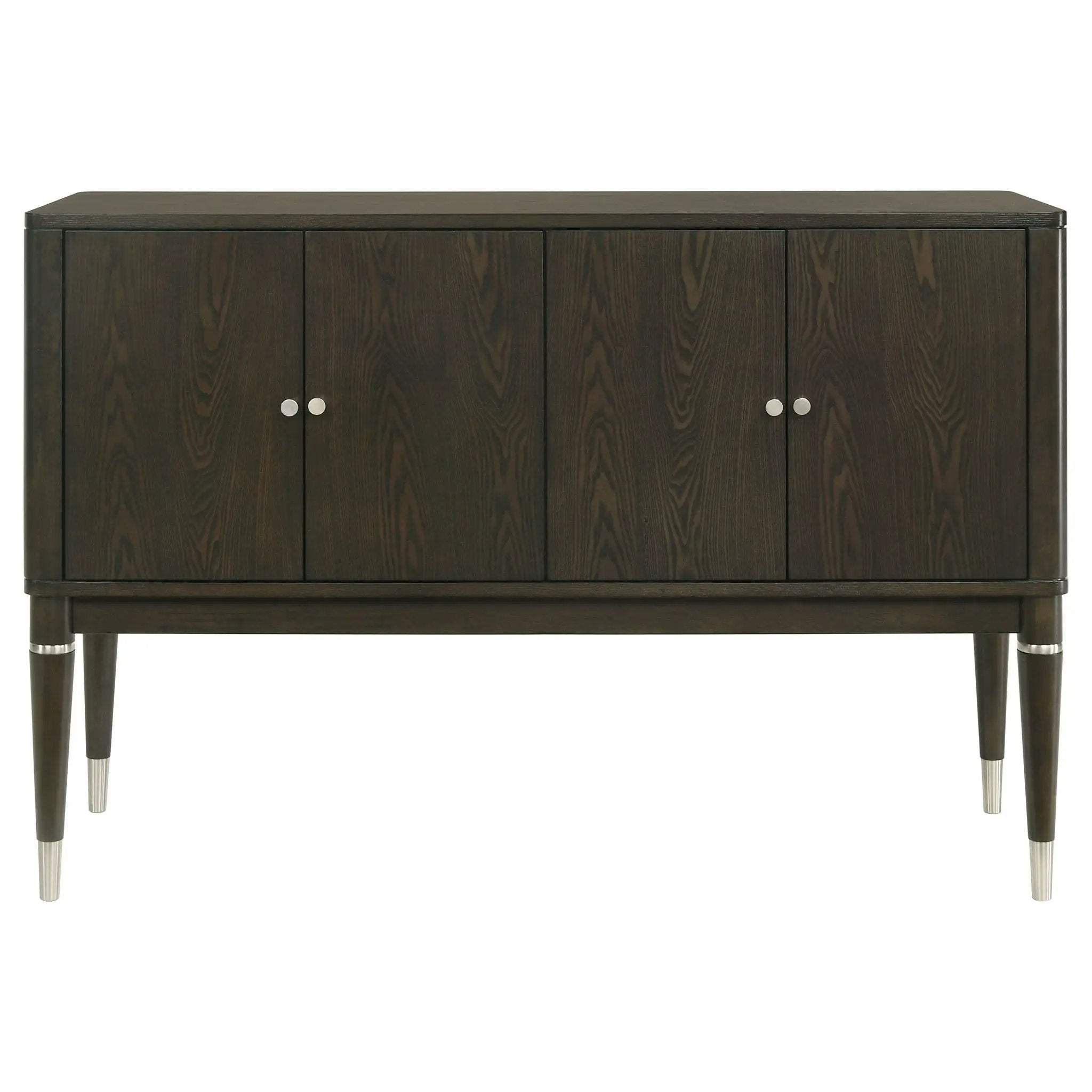 Reseda 4-door Dining Sideboard Server with Shelves Ash Brown by Unique Piece Furniture