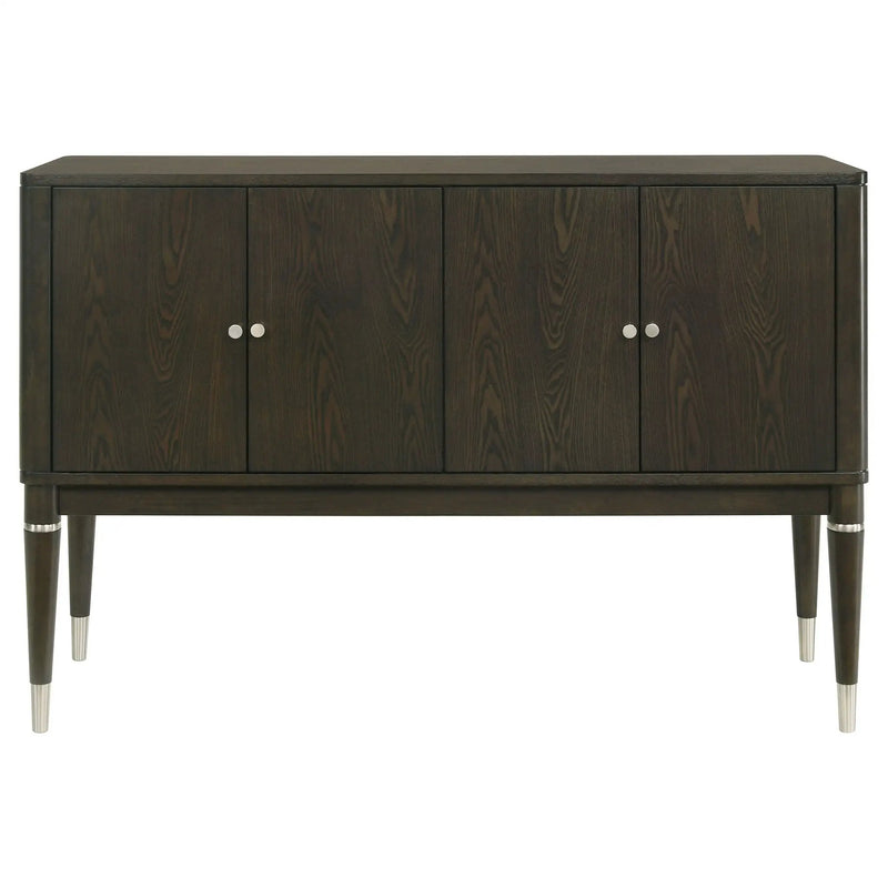 Reseda 4-door Dining Sideboard Server with Shelves Ash Brown by Unique Piece Furniture