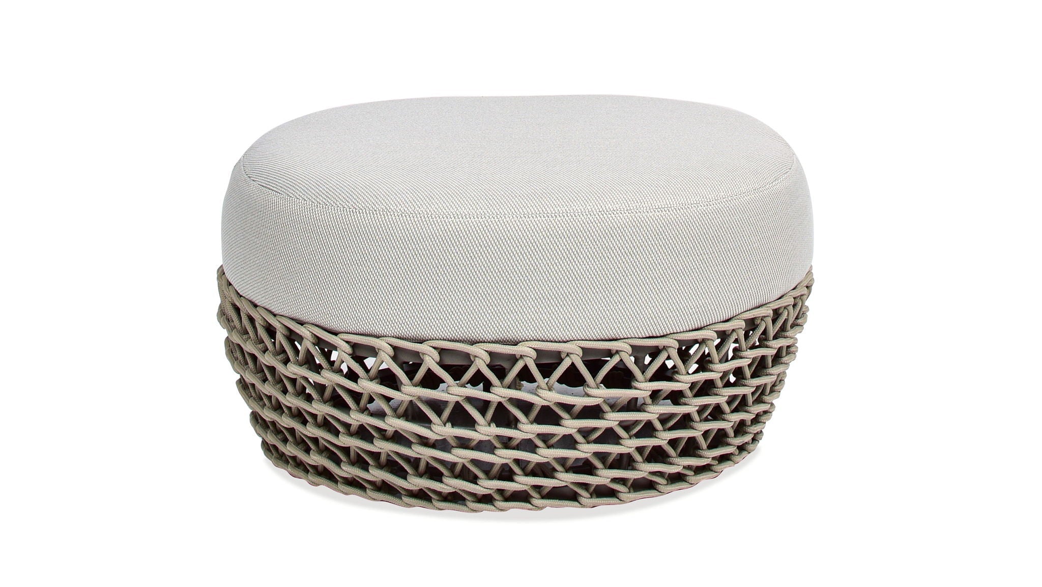 Willow - Round Upholstered Patio Ottoman by HouseOfZazla