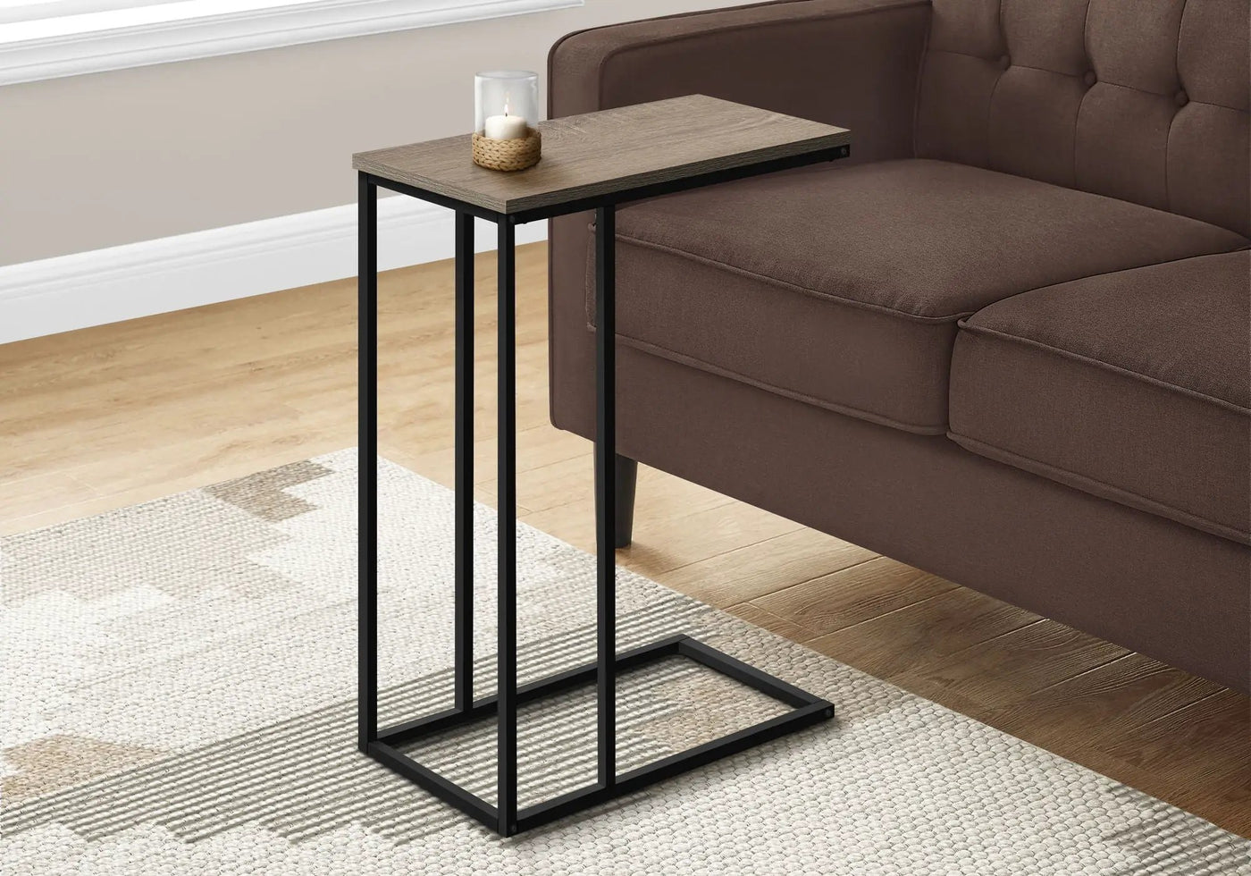 Accent Table, C-Shaped, Space-Saving Functionality by HouseOfZazla