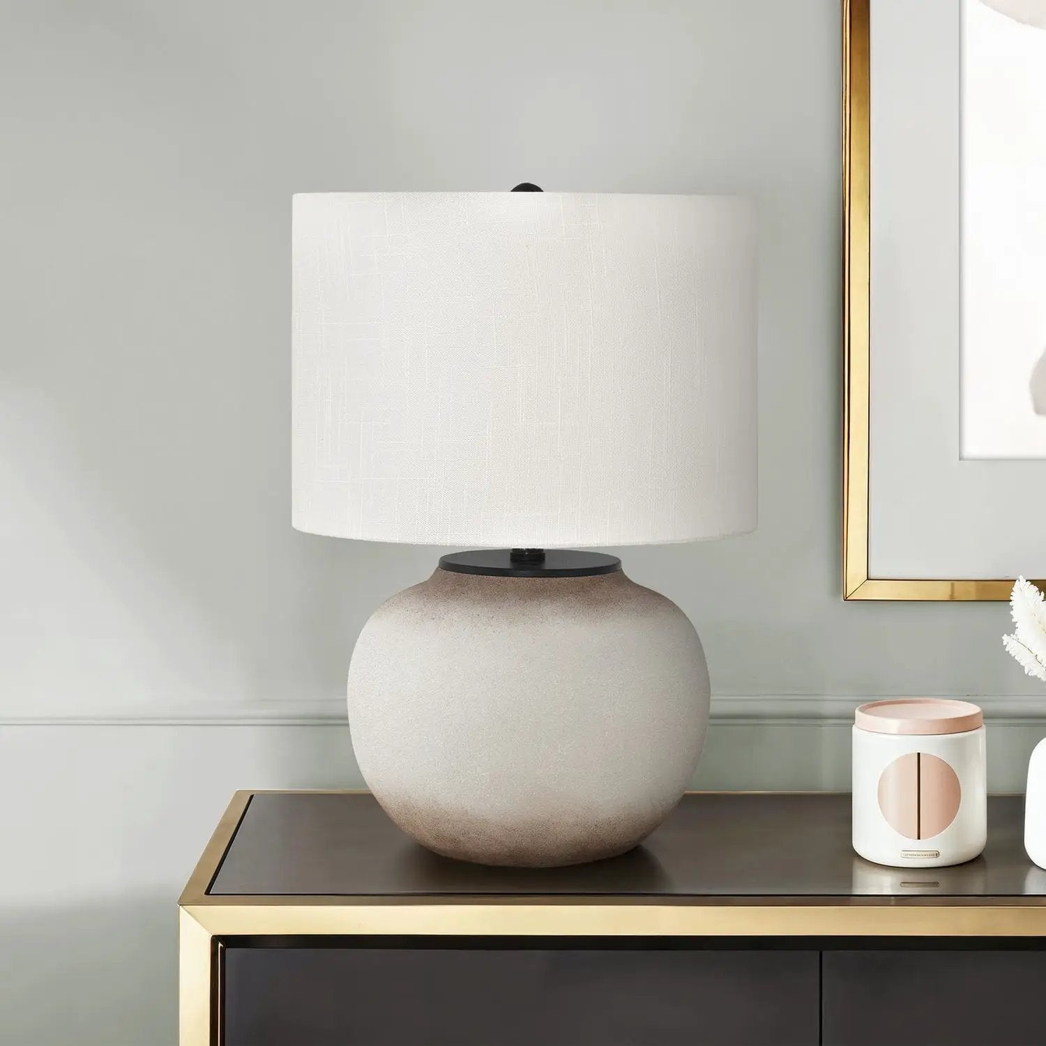 Modern Lighting, Table Lamp, Ceramic - Cream by Unique Piece Furniture