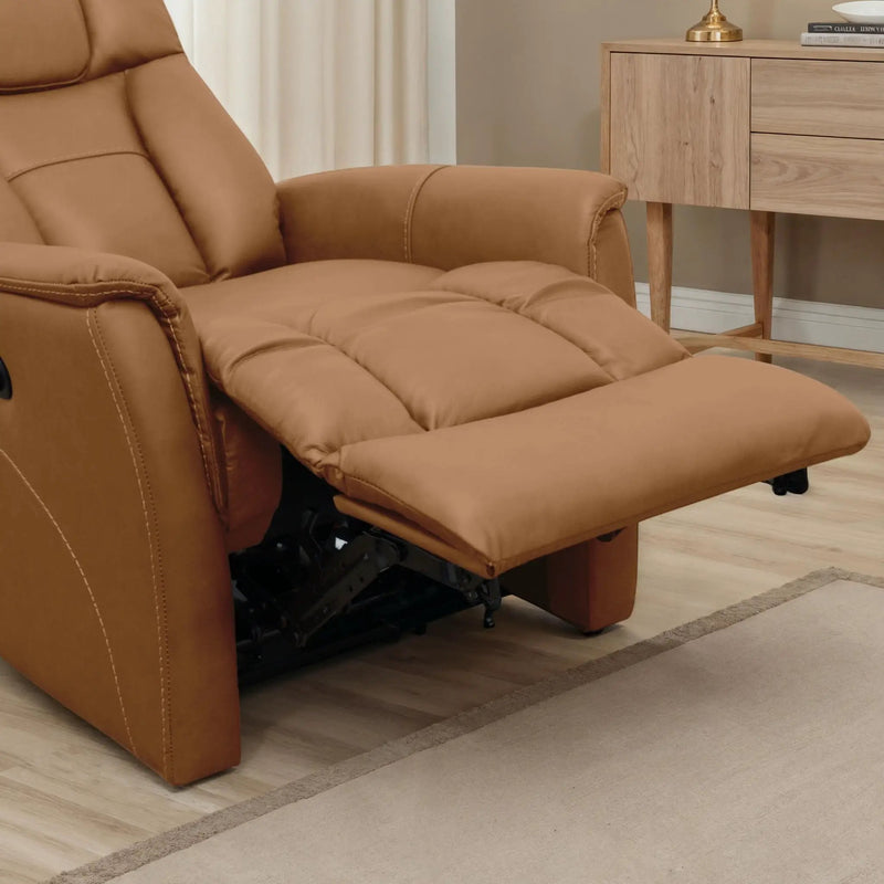 Oslo - Power Recliner With Manual Adjustable Headrest And Power Footrest - Brown by Unique Piece Furniture