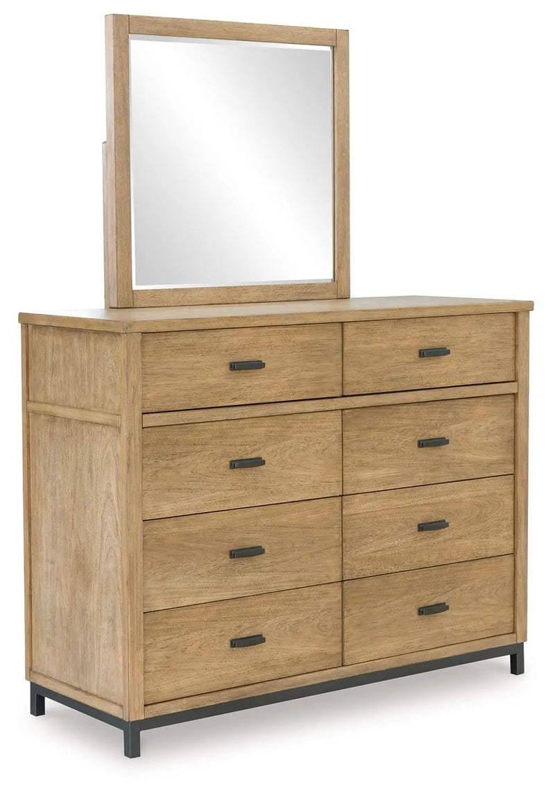 Tomtyn - Dresser And Mirror - Light Brown by Unique Piece Furniture
