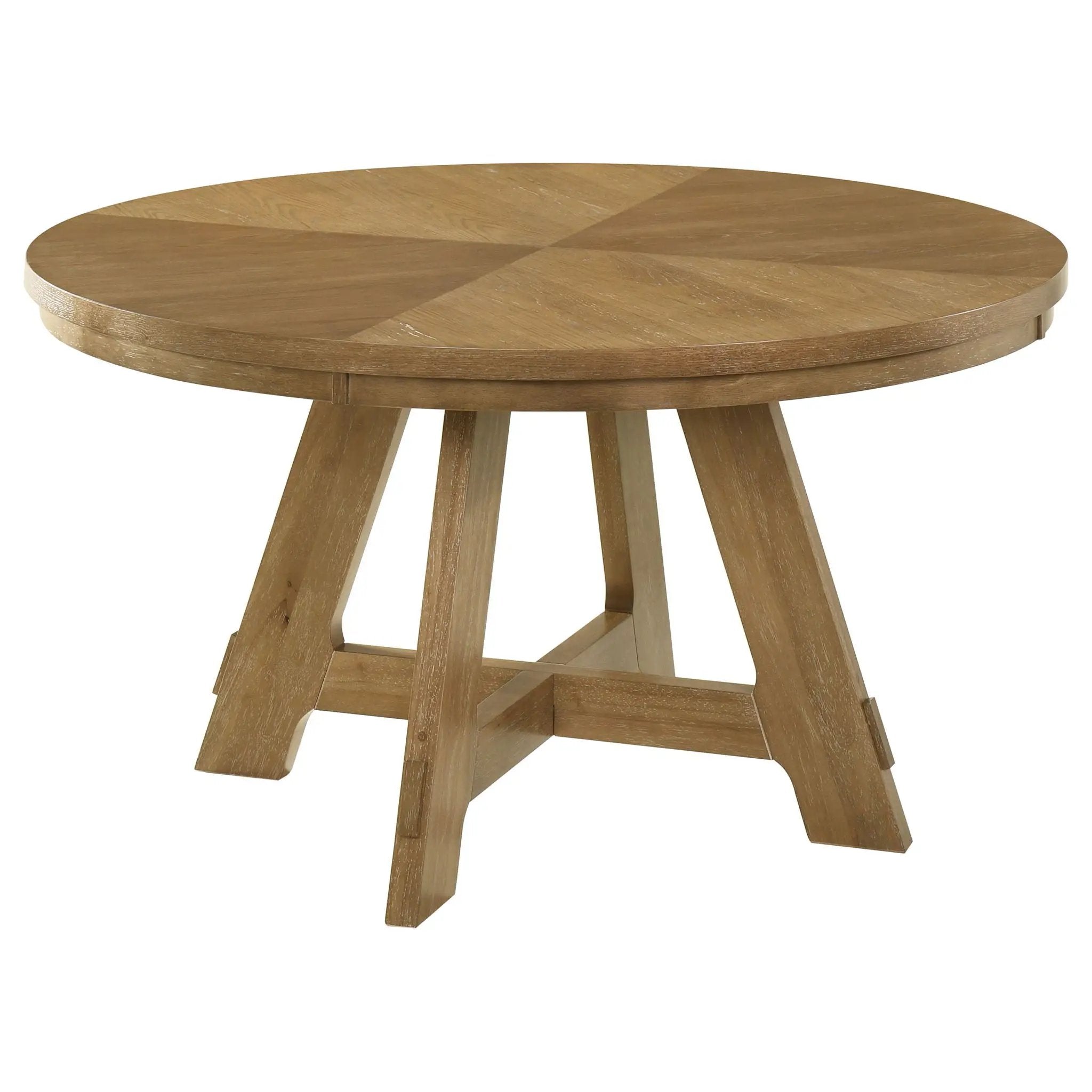 Danvers Round 54-inch Wood Dining Table Brown Oak by Unique Piece Furniture
