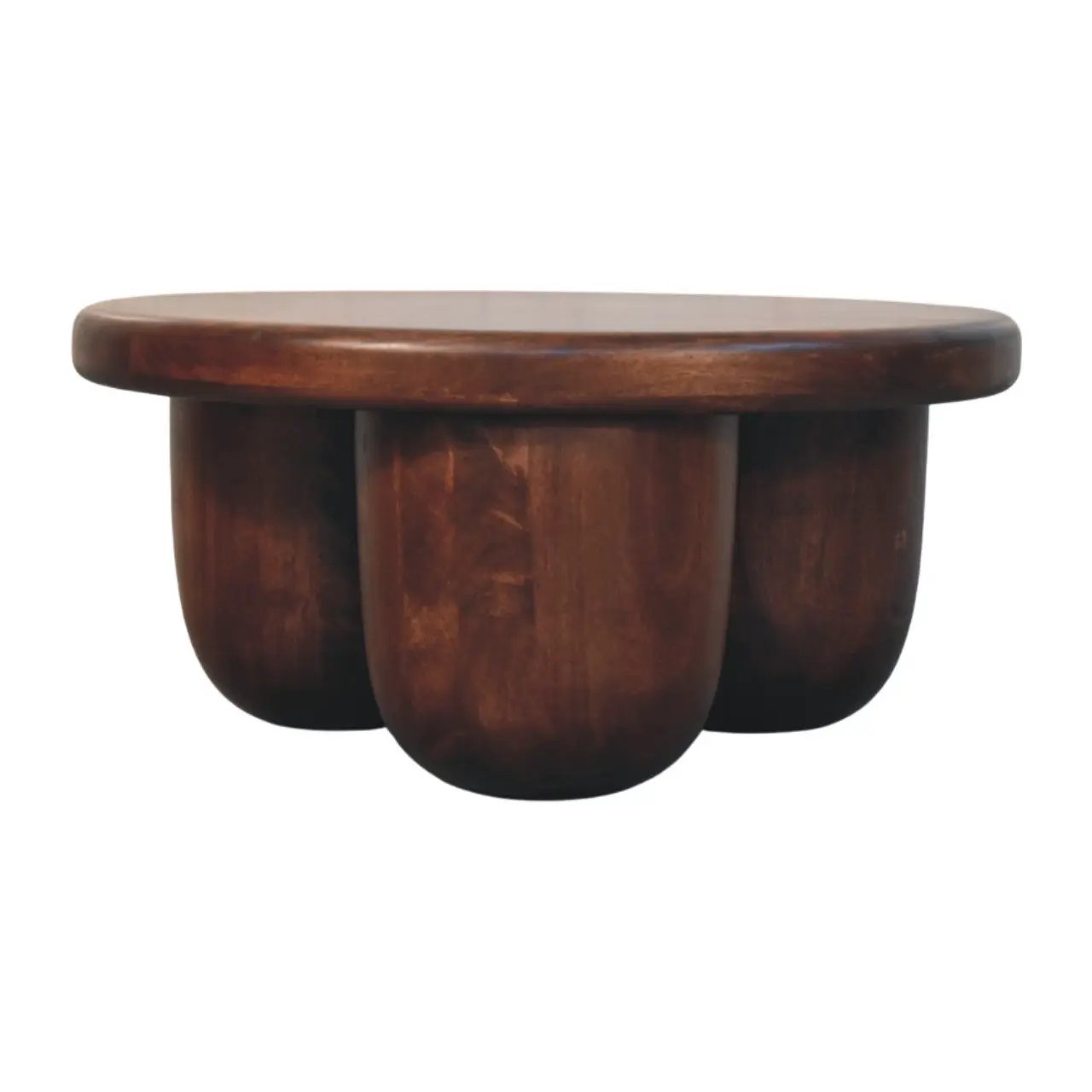 Solid Wood Clara Sculpted Coffee Table by HouseOfZazla