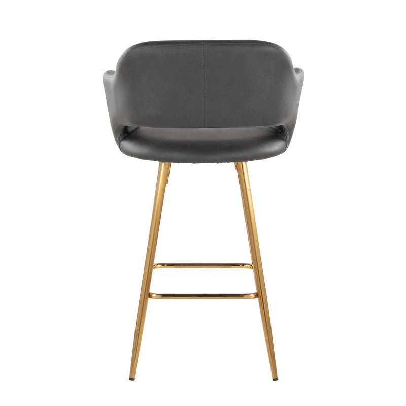 Margarite - Contemporary Fixed Height Counter Stool With Footrest (Set of 2) With Square by Unique Piece Furniture