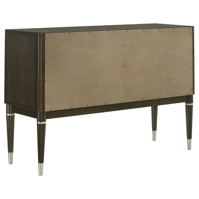 Reseda 4-door Dining Sideboard Server with Shelves Ash Brown by Unique Piece Furniture