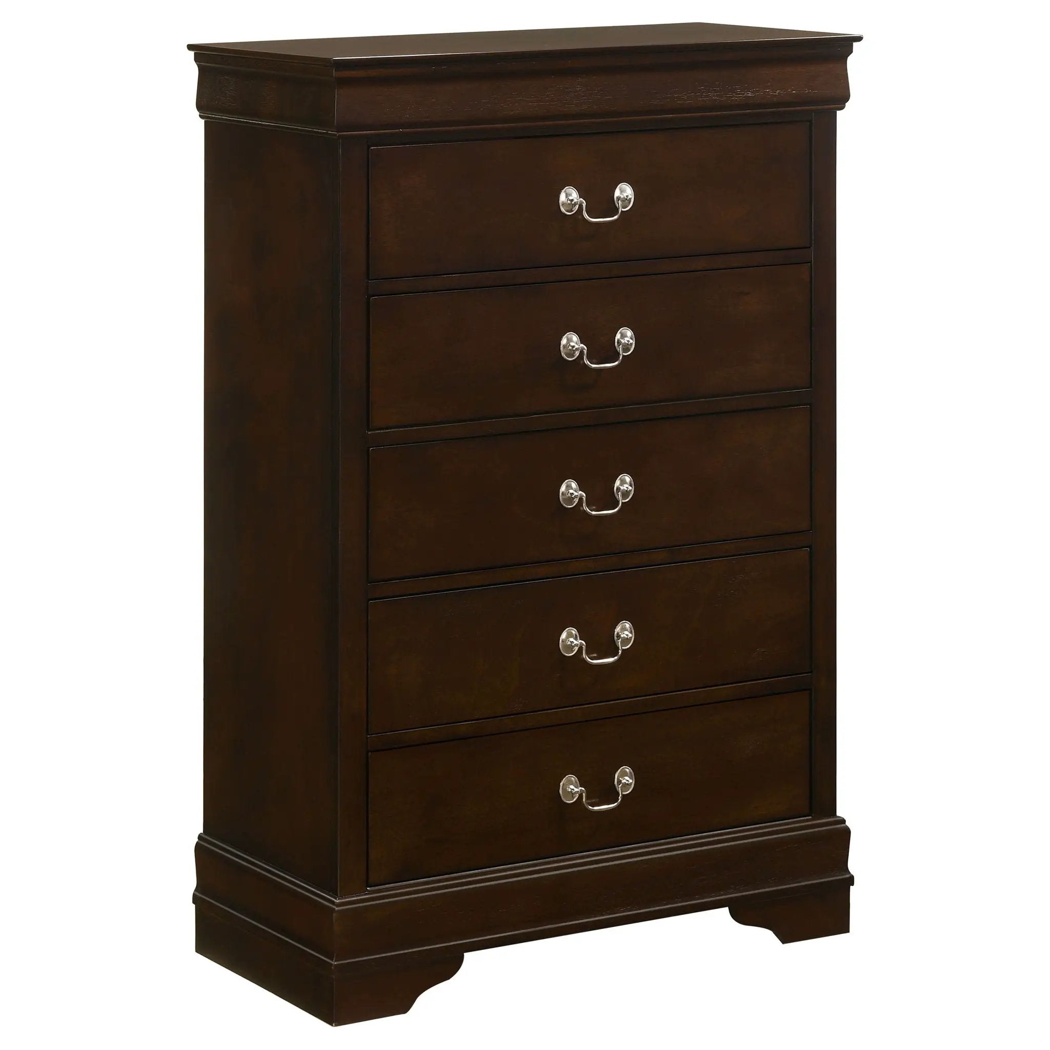 Louis Philippe 5-drawer Bedroom Chest Cappuccino by Unique Piece Furniture
