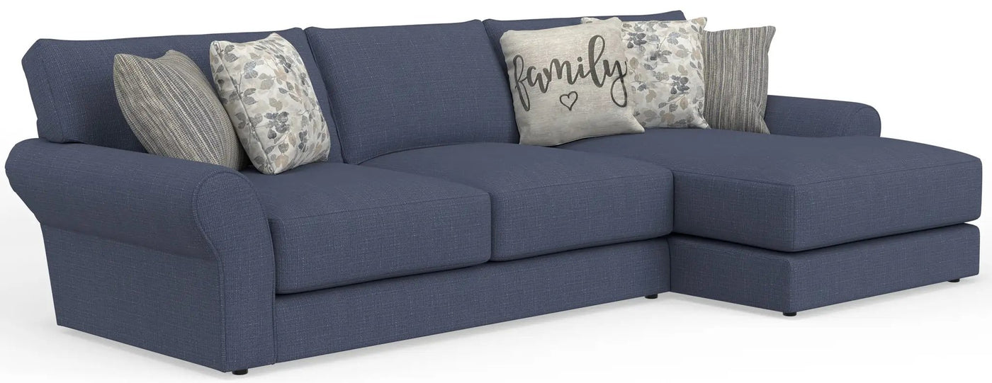 Cape May - Sofa Chaise With Comfort Coil Seating And 5 Accent Pillows Included by Unique Piece Furniture