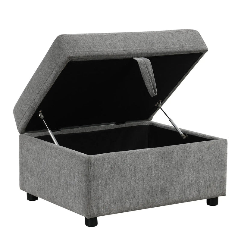 Movable Storage Ottoman Footrest For Living Room by HouseOfZazla