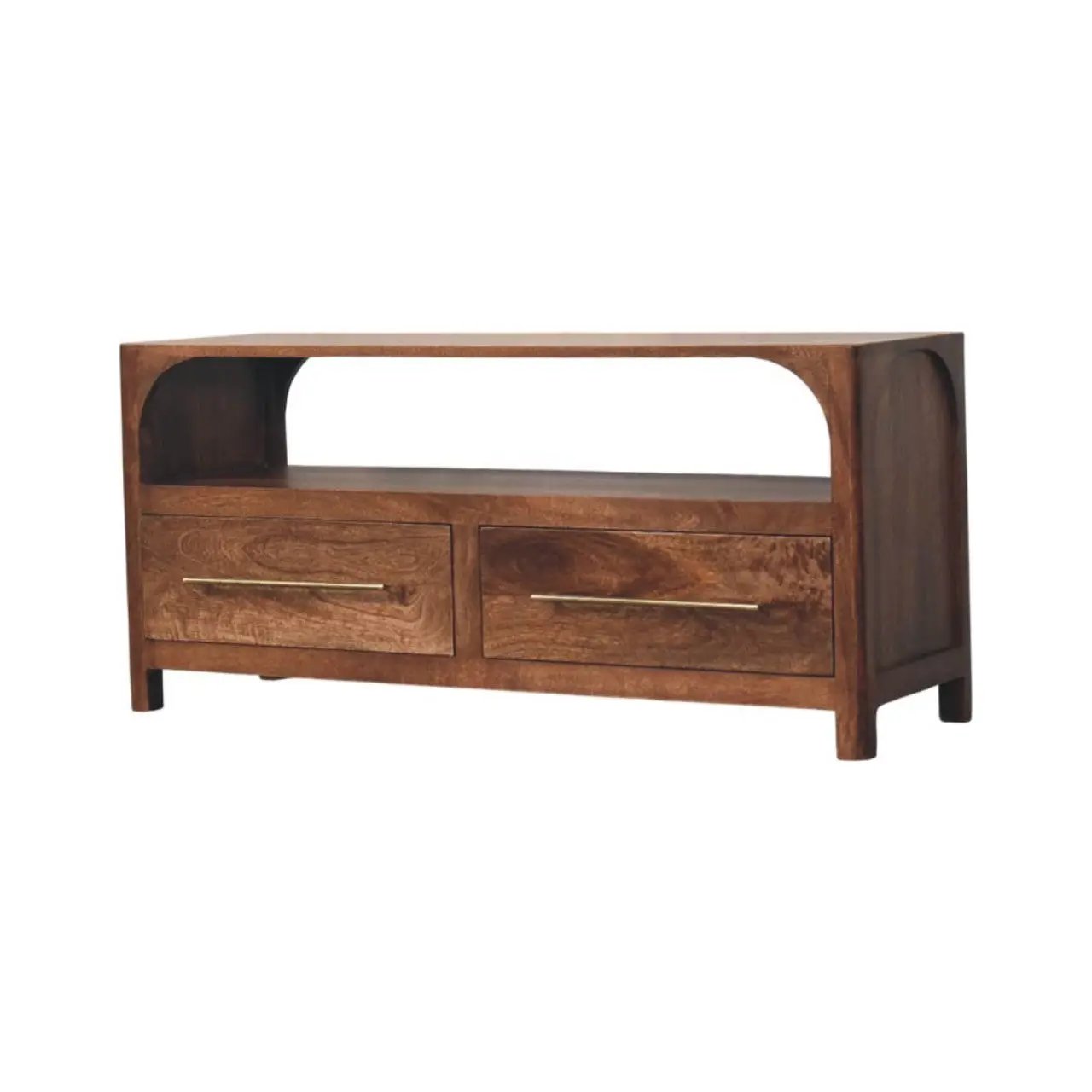 Solid Wood Arc-Line Media Console by HouseOfZazla