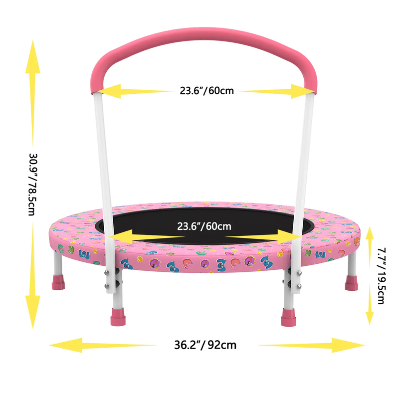36-Inch Mini Trampoline for Kids Ages 1-6 by HouseOfZazla