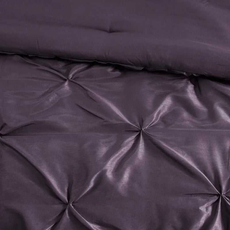 7 Piece Tufted Comforter Set Plum Queen by HouseOfZazla