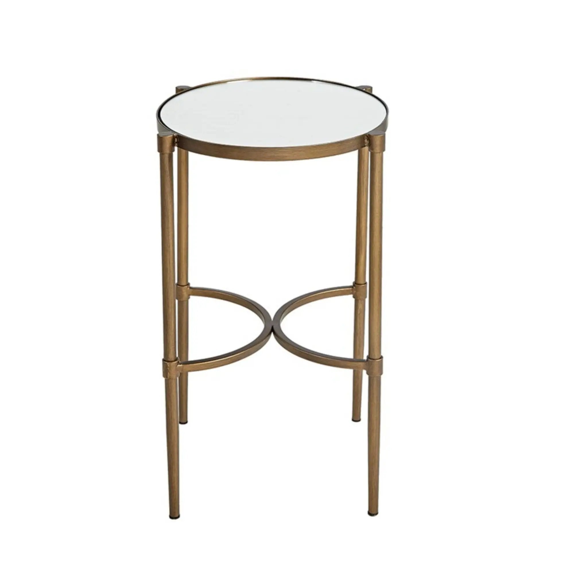 Bedford - Oval Mirror Accent Table - Antique Bronze by HouseOfZazla