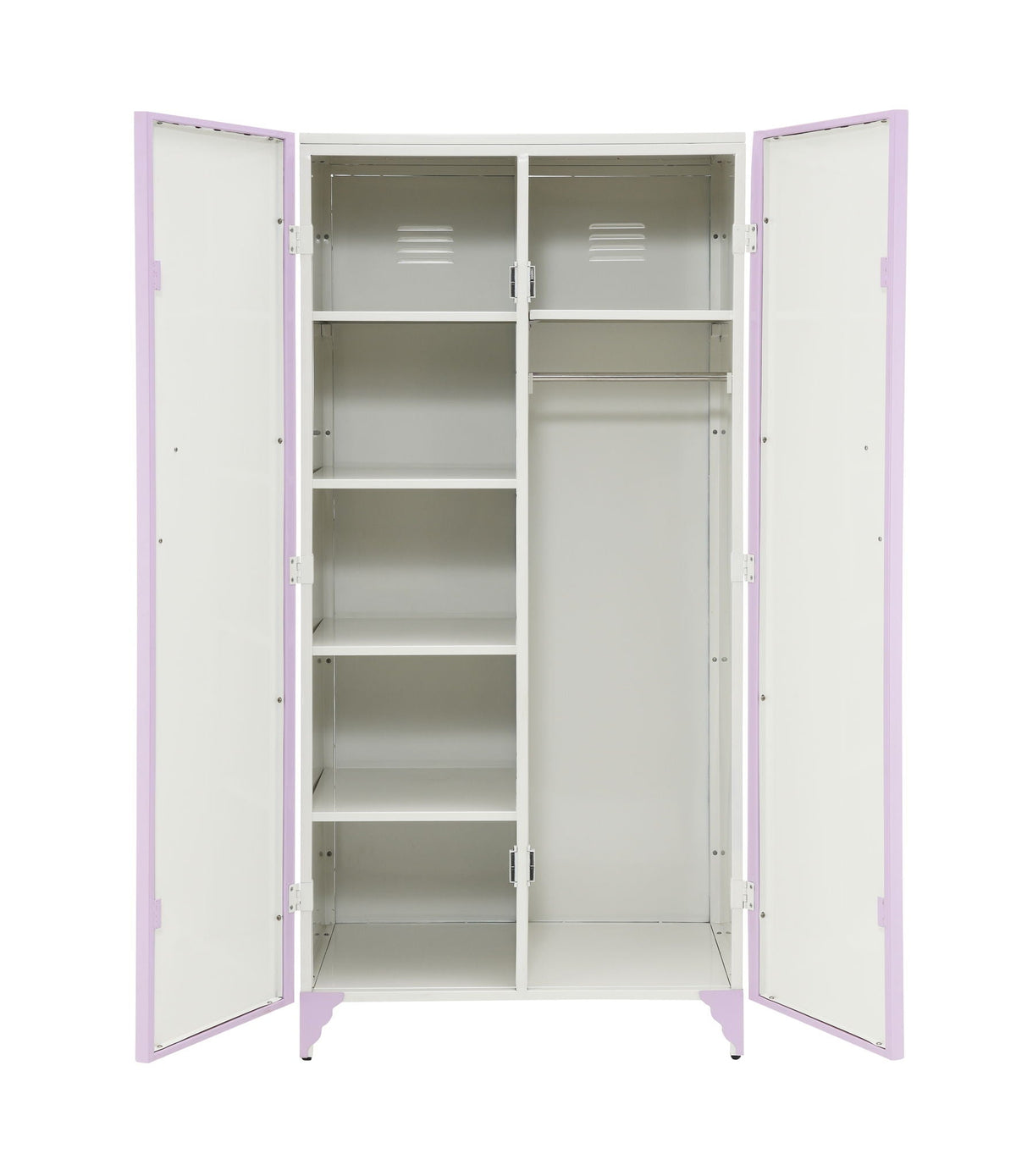 Purple Synthetic Leather Wardrobe with Butterfly Doors - Priya II, photo 3 of 4