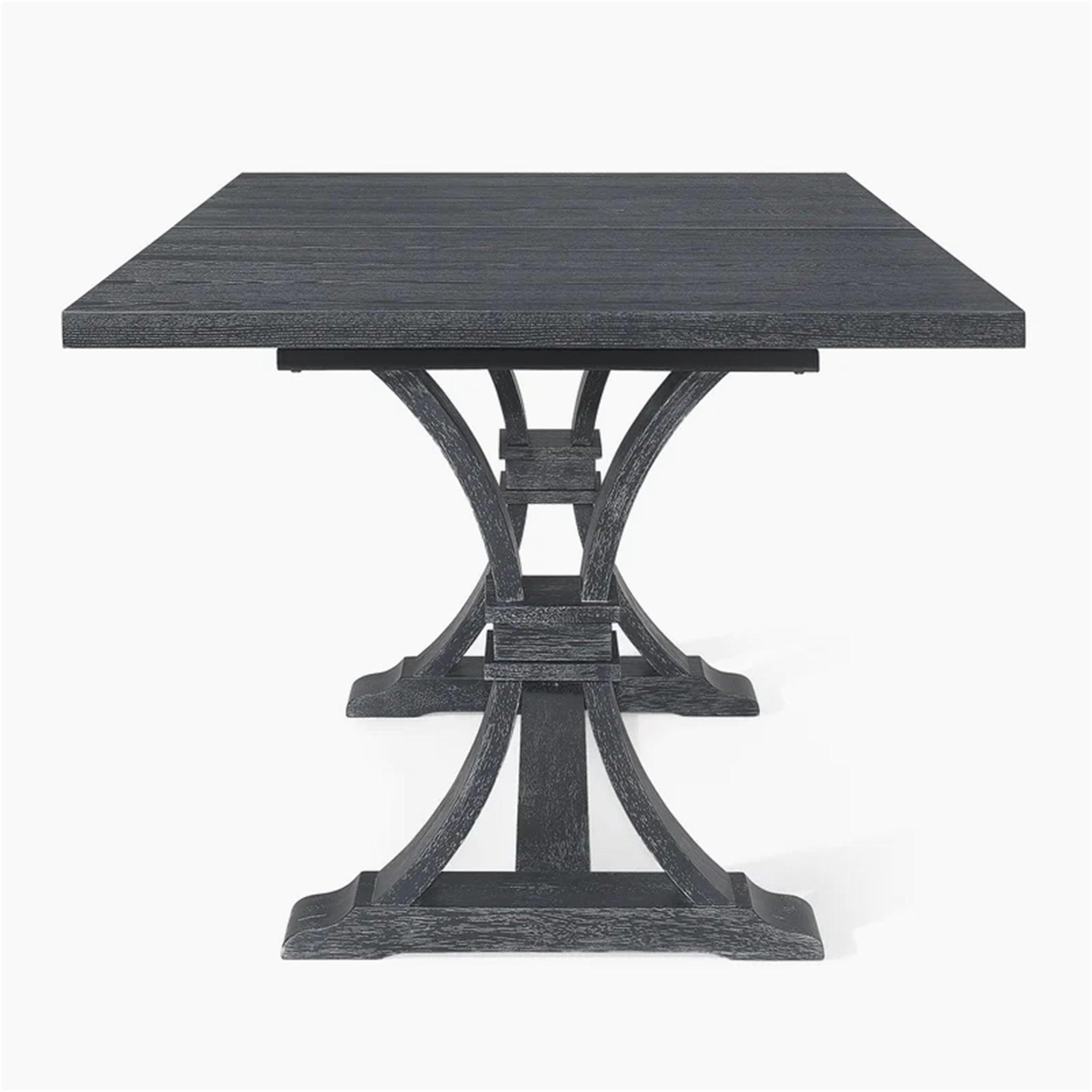 Devingo Extendable Dining Table Rustic Style - Gray by HouseOfZazla