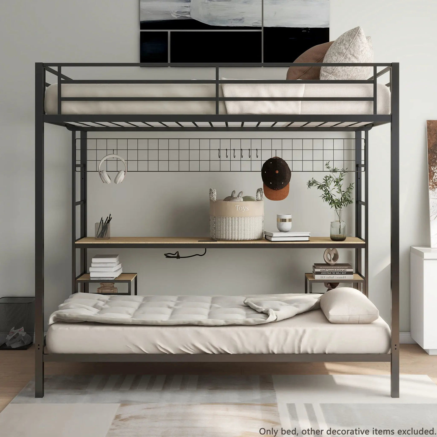 Ethan - Bunk Bed With Desk, Charging Station, Storage Shelves by Unique Piece Furniture