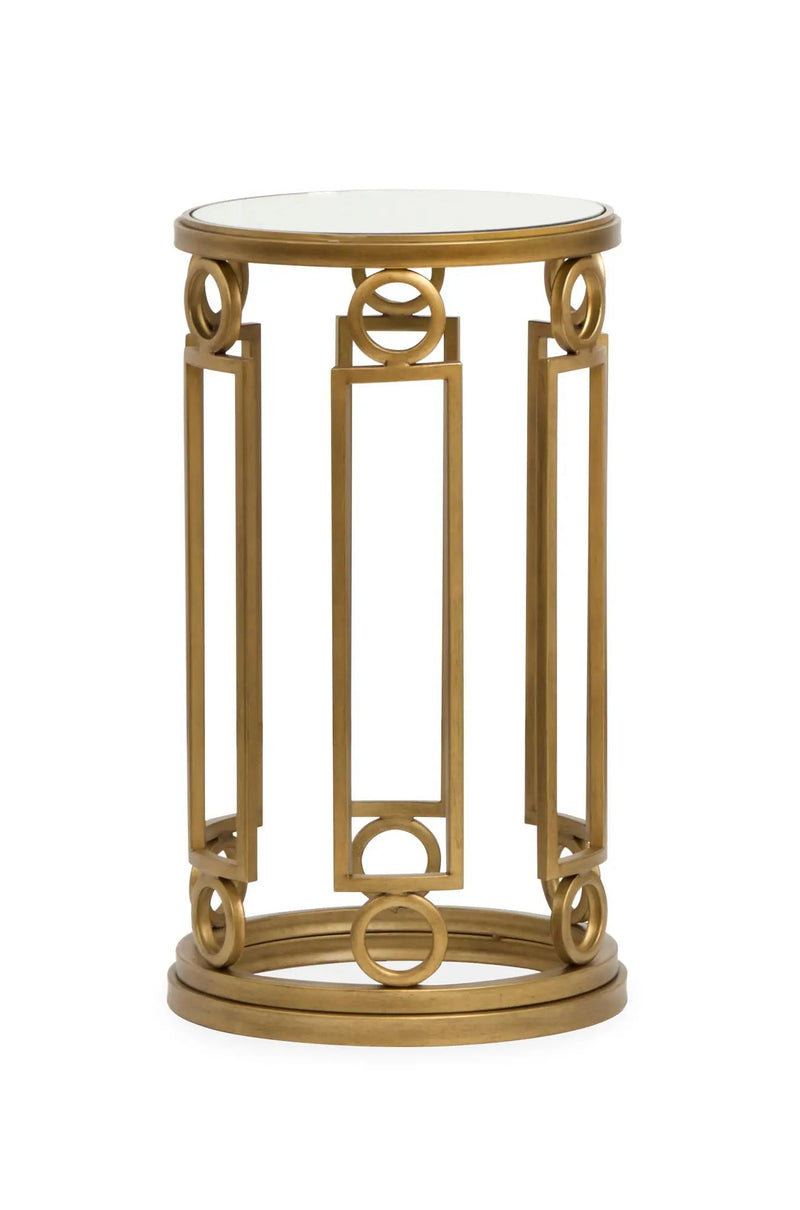 Lorena - Round Accent Table - Burnished Brass by Unique Piece Furniture