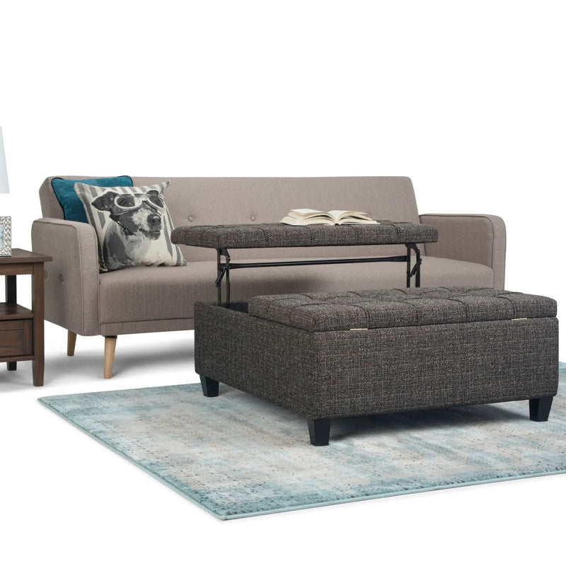 Harrison - Upholstered Coffee Table Storage Ottoman by Unique Piece Furniture