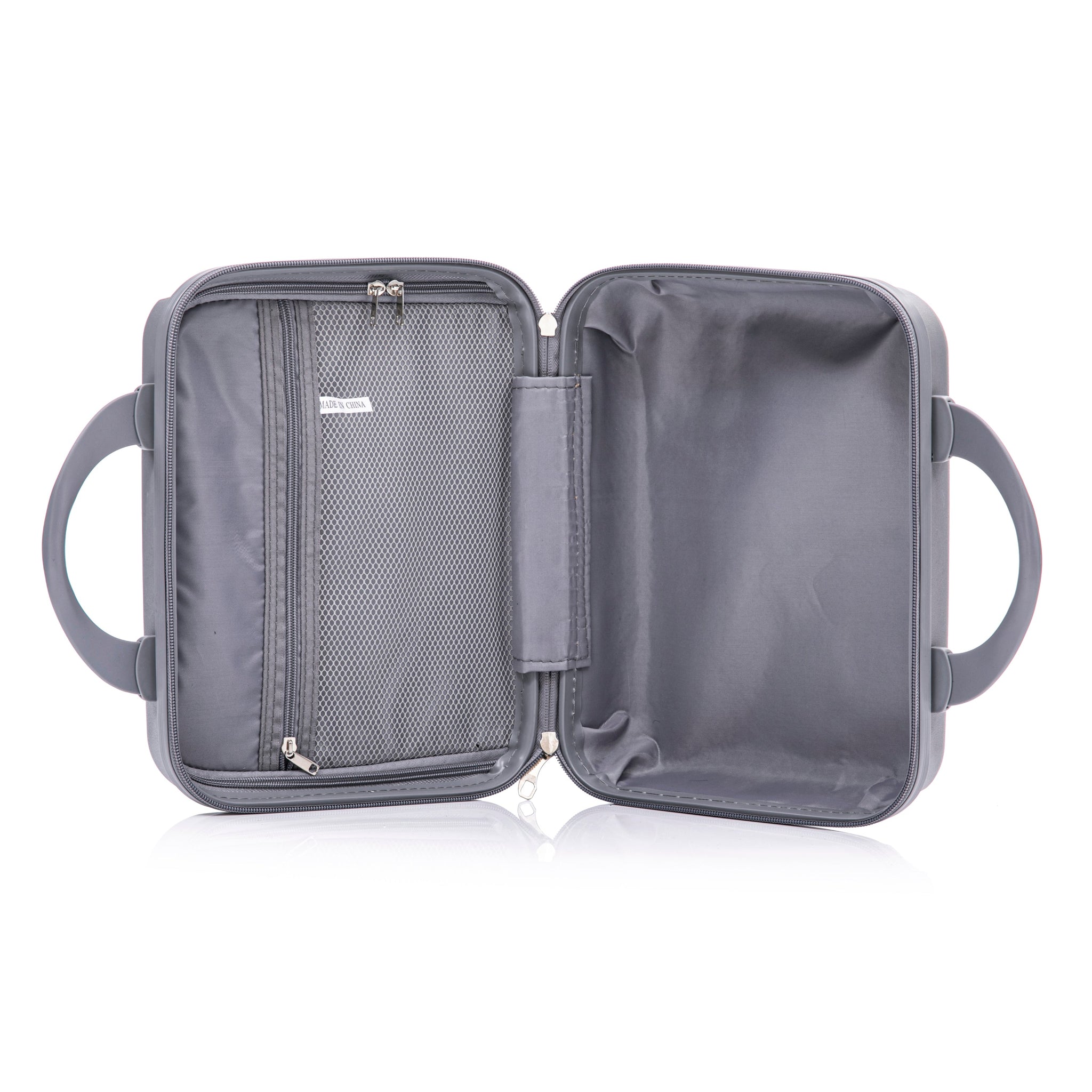 4-Piece PP Spinner Wheel Luggage Set with Cosmetic Case, Light Gray by HouseOfZazla