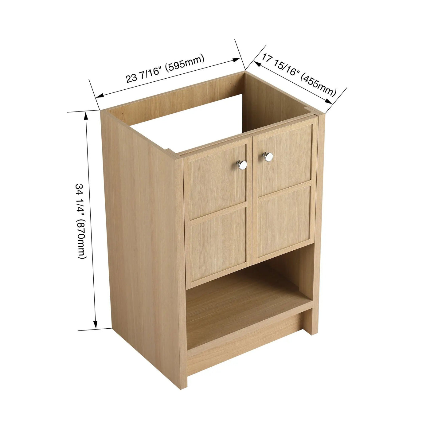 Modern Freestanding Bathroom Vanity With 2 Soft Closing Doors by HouseOfZazla