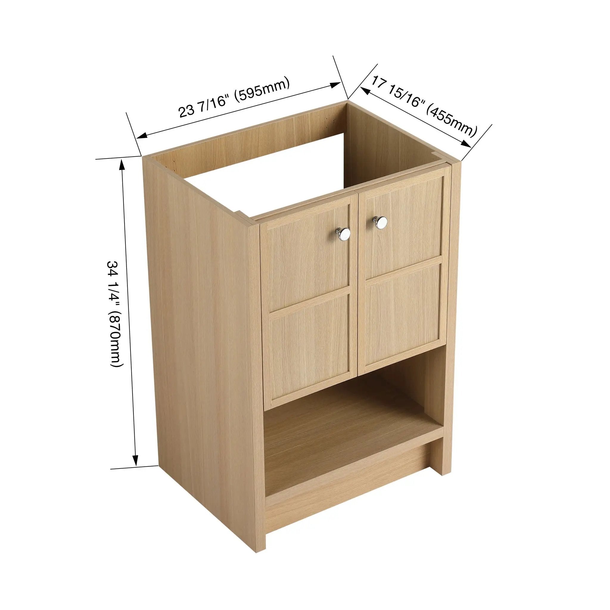 Modern Freestanding Bathroom Vanity With 2 Soft Closing Doors
