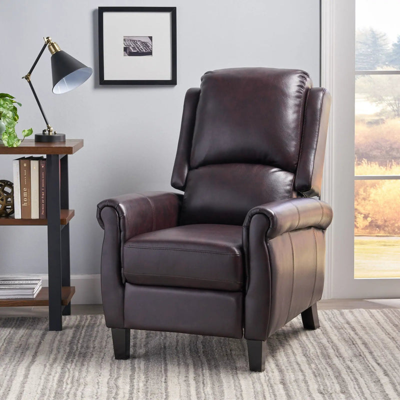 Memphis Standard Recliner Club Chair - Burgundy by HouseOfZazla