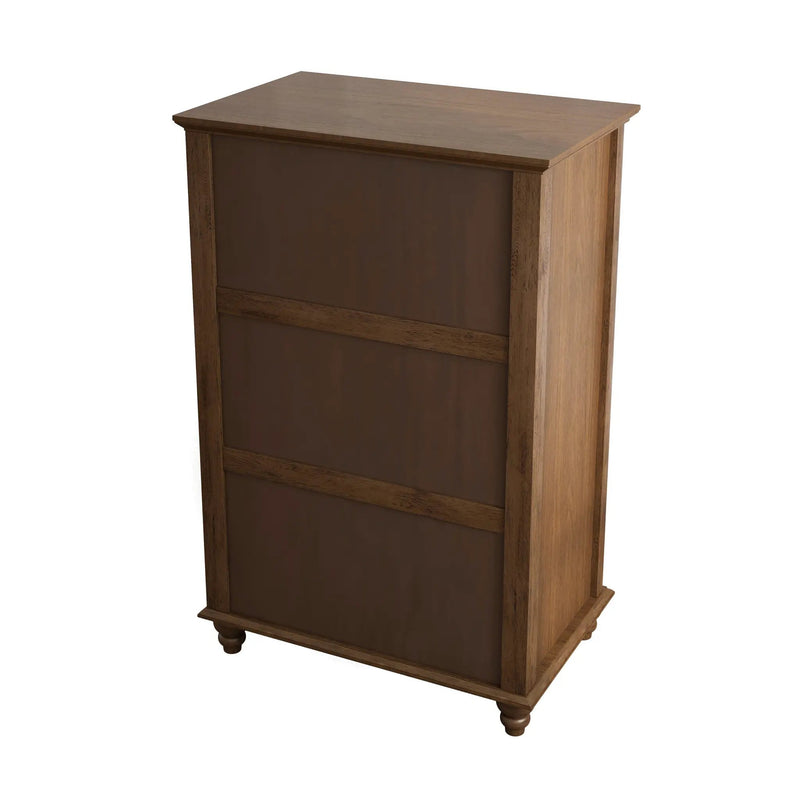 Fluted 5 Drawer Dresser, 45 Inch Tall Modern Chest of Drawers by HouseOfZazla