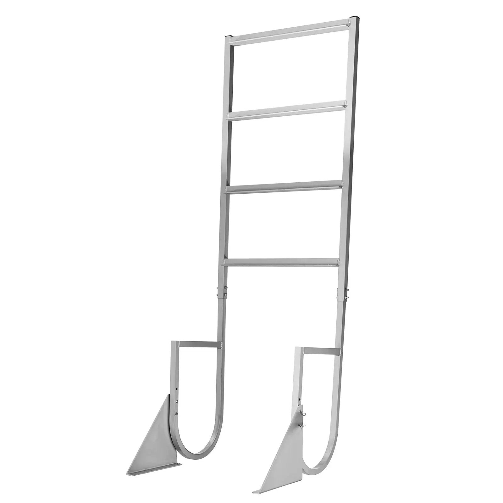 Flip-Up Dock Ladder, 4-Step, Heavy-Duty Aluminum Alloy Pontoon Boat Swim Ladder by HouseOfZazla