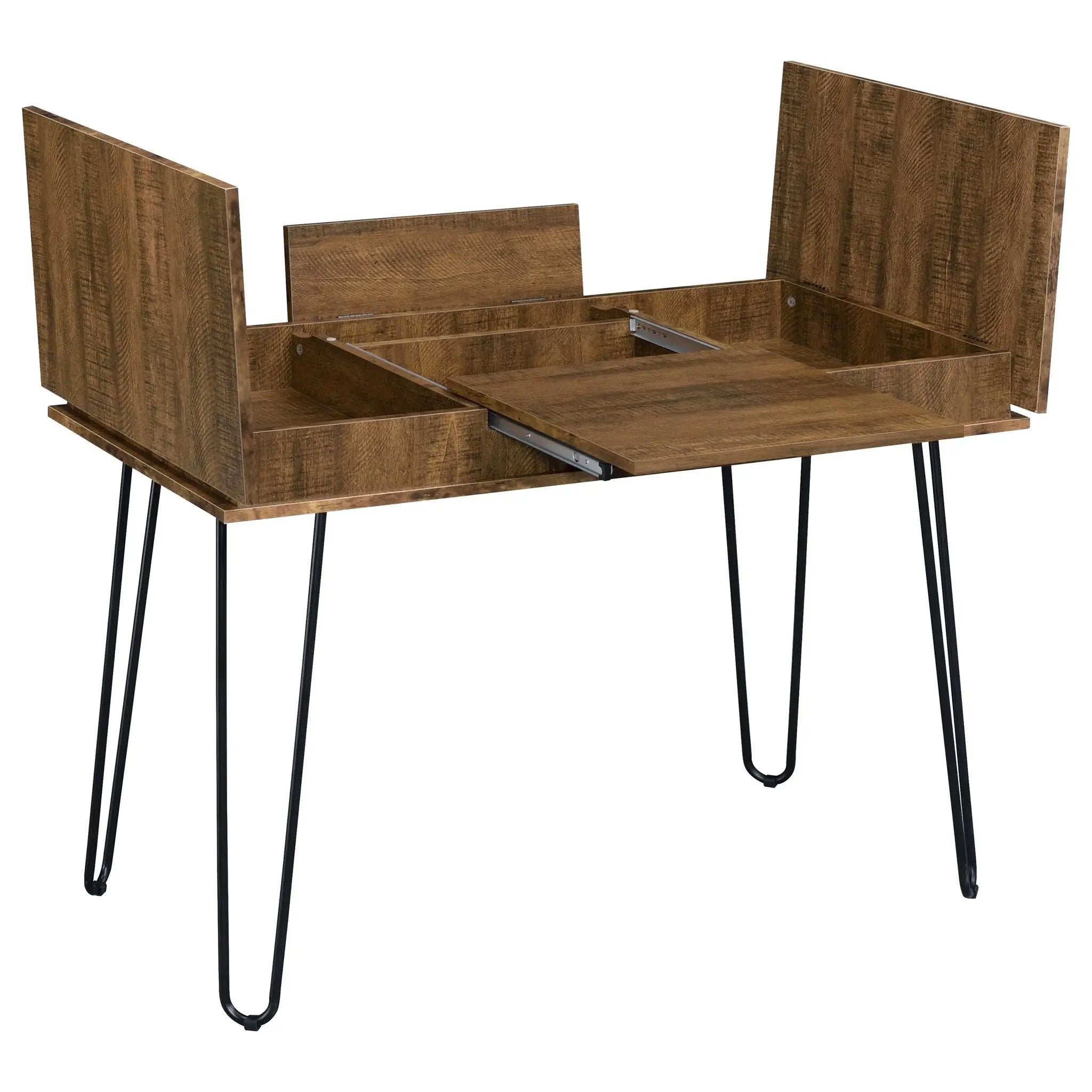 Sheeran 47-inch Writing Desk with Storage Rustic Amber by Unique Piece Furniture