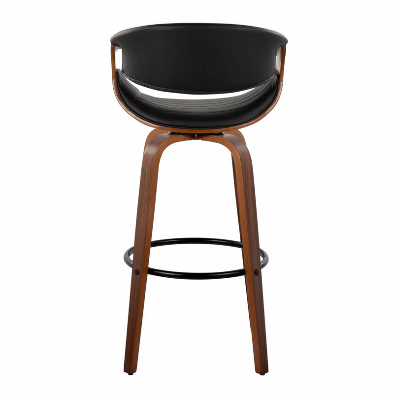 Symphony - Mid Century Modern Fixed Height Barstool With Swivel And Round Footrest (Set of 2) by Unique Piece Furniture