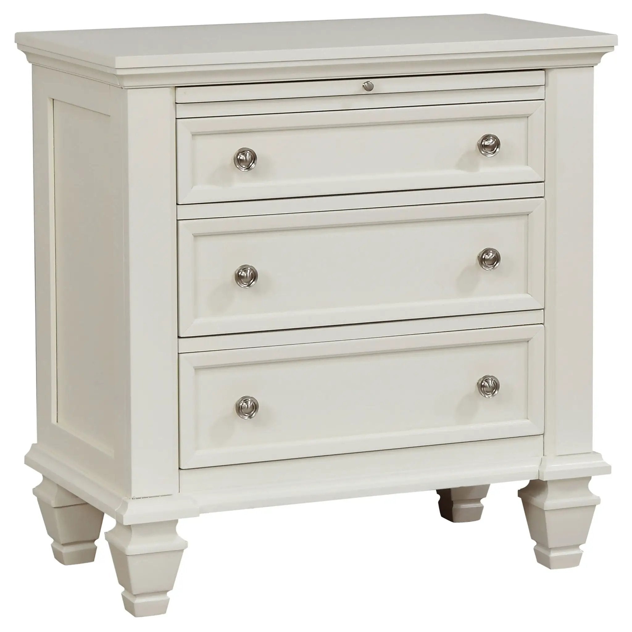 Sandy Beach 3-drawer Nightstand Cream White by Unique Piece Furniture