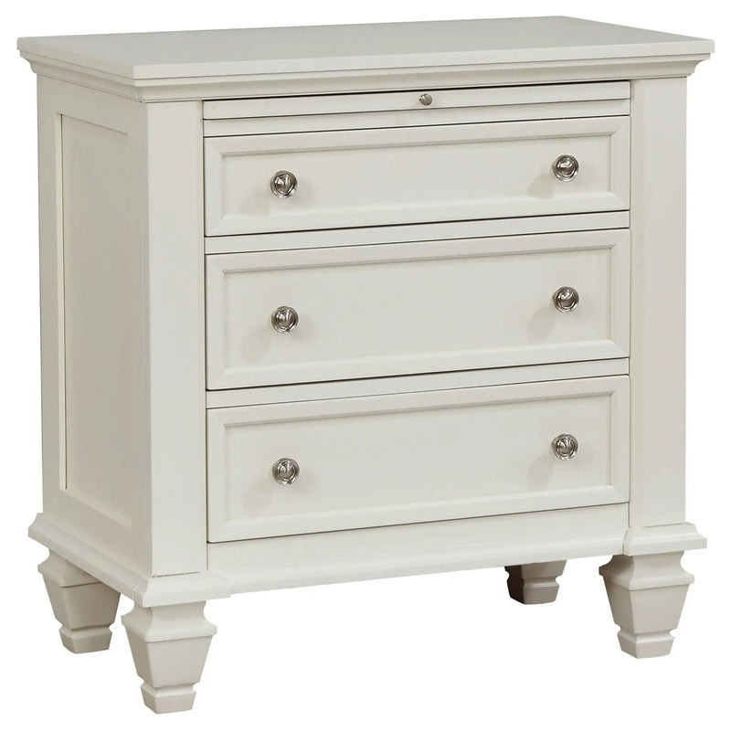 Sandy Beach 3-drawer Nightstand Cream White by Unique Piece Furniture