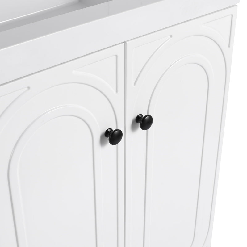 Modern Freestanding Bathroom Vanity With Soft Close Cabinet Doors