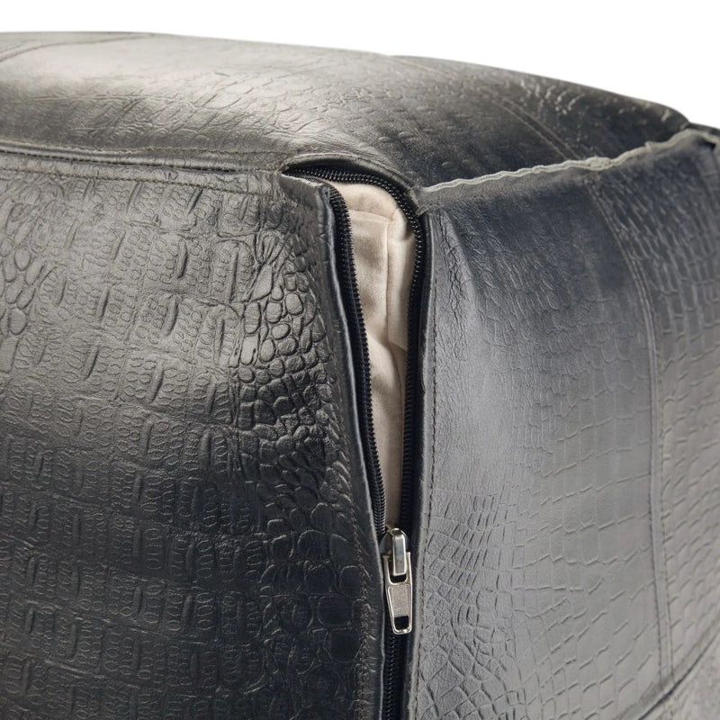Bowen - Square Pouf - Black by Unique Piece Furniture