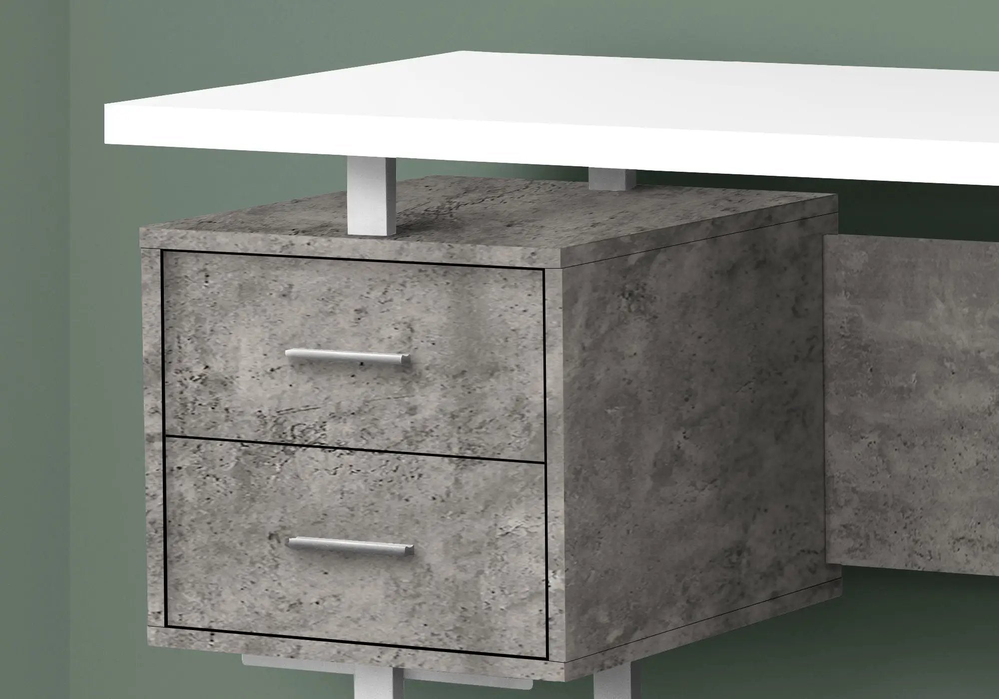 Computer Desk For Home Office, Laptop, Left, Right Set - Up, Storage Drawers, Contemporary & Modern by Unique Piece Furniture