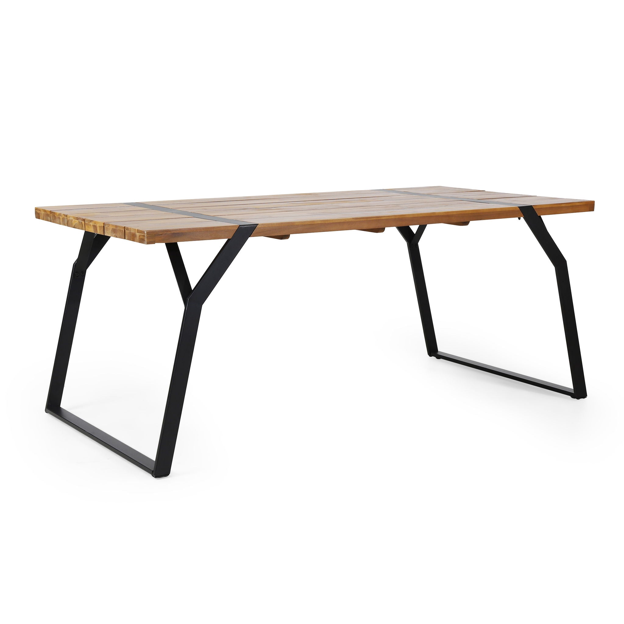 Zora Dining Table Industrial & Iron Table - Black