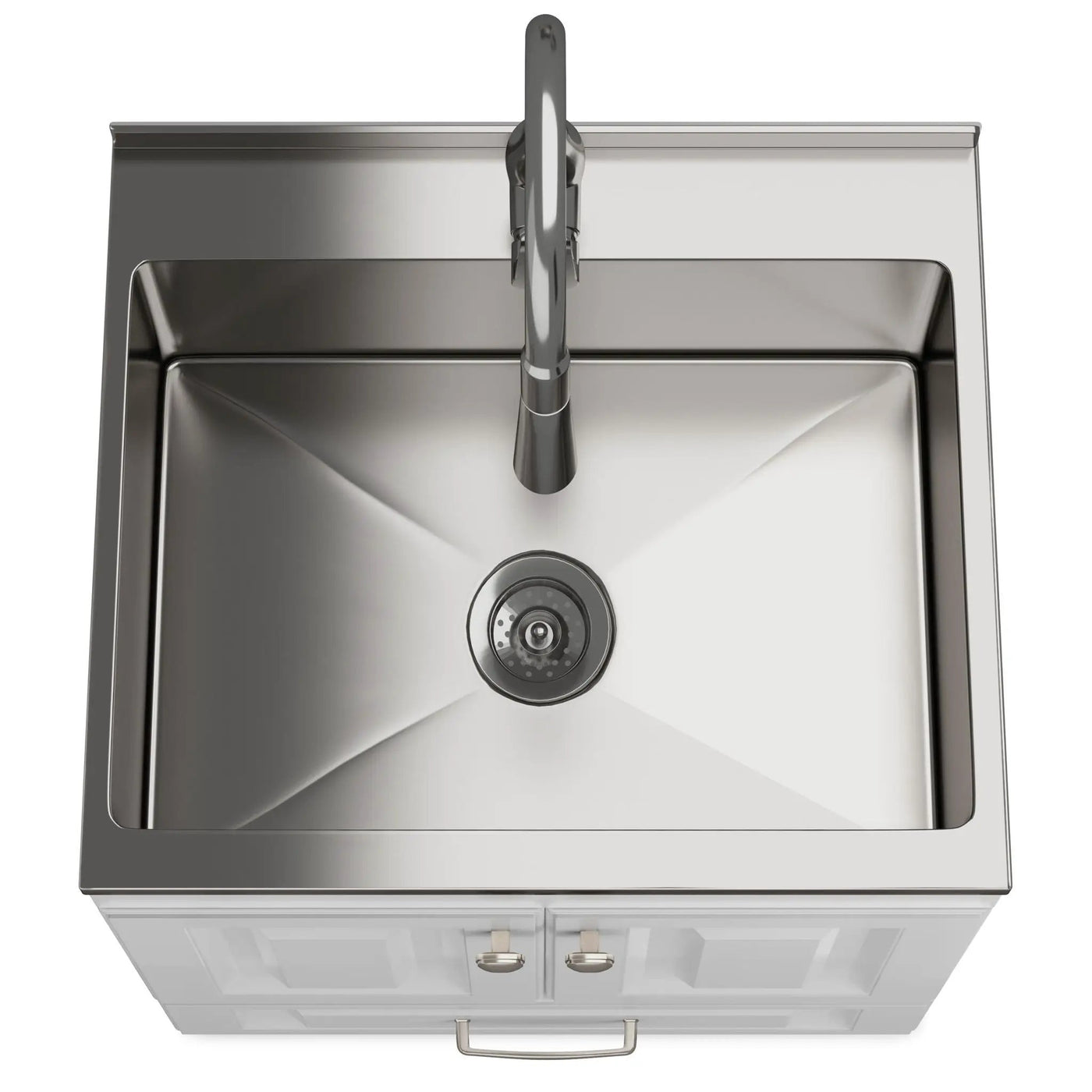 Lawrence - Laundry Cabinet With Faucet And Stainless Steel Sink by HouseOfZazla